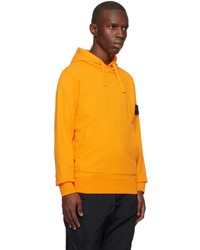 Sweat à capuche orange Stone Island