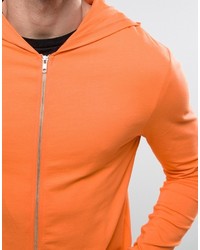 Sweat à capuche orange Asos