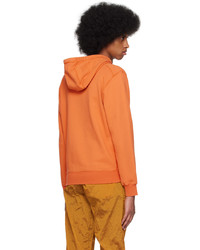 Sweat à capuche orange Stone Island