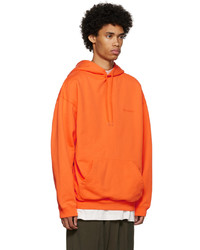 Sweat à capuche orange Balenciaga