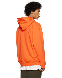 Sweat à capuche orange Balenciaga