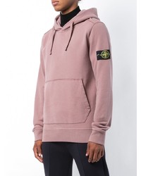 Sweat à capuche rose Stone Island