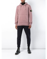 Sweat à capuche rose Stone Island