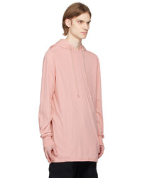 Sweat à capuche rose Rick Owens DRKSHDW