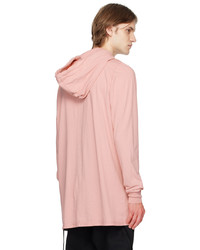 Sweat à capuche rose Rick Owens DRKSHDW