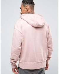 Sweat à capuche rose