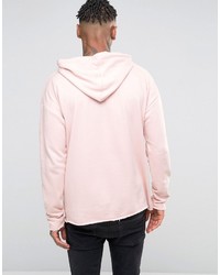 Sweat à capuche rose