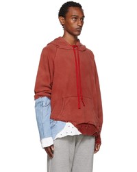 Sweat à capuche rouge Greg Lauren