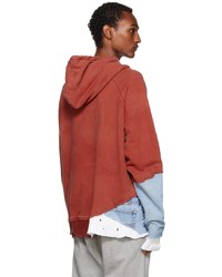 Sweat à capuche rouge Greg Lauren