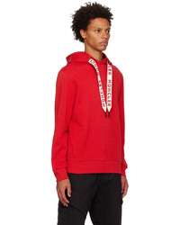 Sweat à capuche rouge Moncler