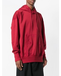 Sweat à capuche rouge Y-3