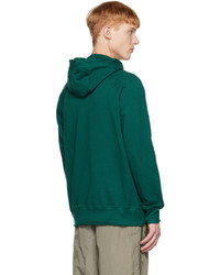 Sweat à capuche vert foncé Bather