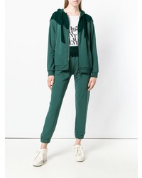 Sweat à capuche vert foncé Pinko