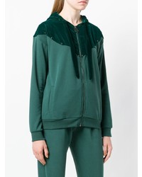 Sweat à capuche vert foncé Pinko