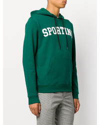 Sweat à capuche vert MSGM