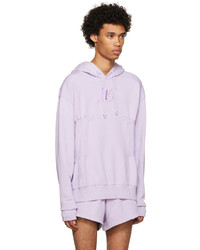 Sweat à capuche violet clair Luar