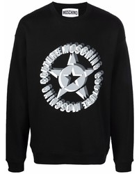 Sweat-shirt à étoiles noir Moschino