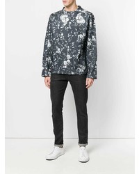 Sweat-shirt à fleurs gris foncé McQ Alexander McQueen