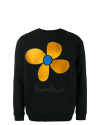 Sweat-shirt à fleurs noir Christopher Kane
