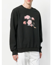 Sweat-shirt à fleurs noir Misbhv