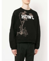 Sweat-shirt à fleurs noir Oamc