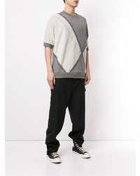 Sweat-shirt à patchwork gris 3.1 Phillip Lim