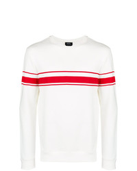 Sweat-shirt à rayures horizontales blanc A.P.C.