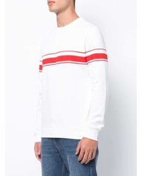 Sweat-shirt à rayures horizontales blanc A.P.C.