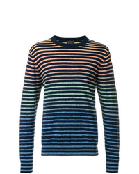 Sweat-shirt à rayures horizontales multicolore Ps By Paul Smith