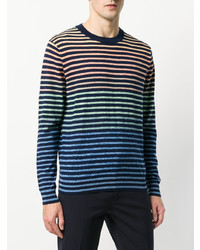 Sweat-shirt à rayures horizontales multicolore Ps By Paul Smith