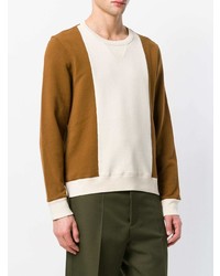 Sweat-shirt blanc et marron Marni