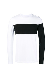 Sweat-shirt blanc et noir Helmut Lang