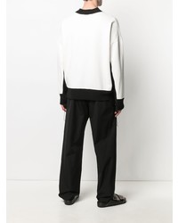 Sweat-shirt blanc et noir Ambush