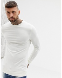 Sweat-shirt blanc ASOS DESIGN