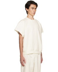 Sweat-shirt blanc Recto