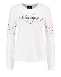 Sweat-shirt blanc Saint Noir