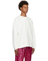 Sweat-shirt blanc Dries Van Noten