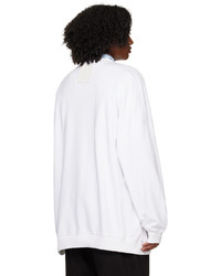 Sweat-shirt blanc Raf Simons