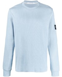 Sweat-shirt bleu clair Calvin Klein Jeans