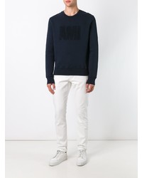 Sweat-shirt bleu marine AMI Alexandre Mattiussi