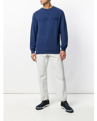 Sweat-shirt bleu marine Calvin Klein Jeans