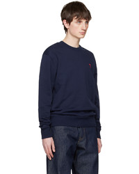 Sweat-shirt bleu marine AMI Alexandre Mattiussi