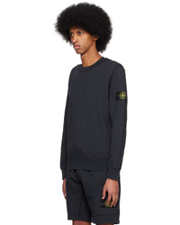 Sweat-shirt bleu marine Stone Island