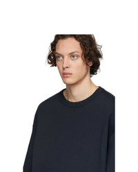 Sweat-shirt bleu marine Dries Van Noten