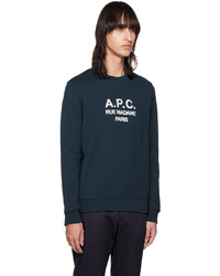 Sweat-shirt bleu marine A.P.C.