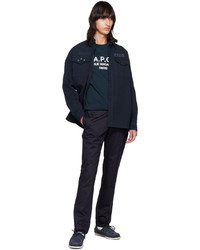 Sweat-shirt bleu marine A.P.C.