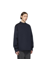 Sweat-shirt bleu marine Maison Margiela