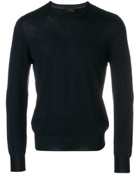 Sweat-shirt bleu marine Dell'oglio