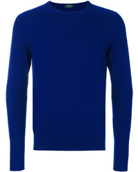 Sweat-shirt bleu marine Zanone