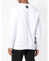 Sweat-shirt brodé blanc et noir Philipp Plein